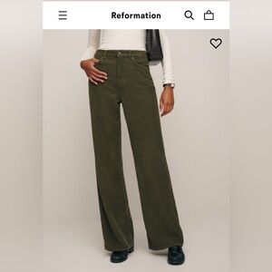 Cary High Rise Slouchy Wide Leg Corduroy Pants
